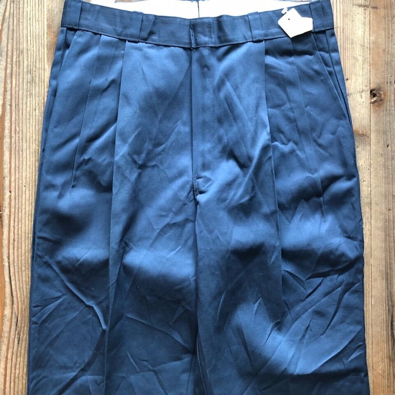 USA製未使用ディッキーズワークパンツ 2タックW34×L32 ネイビー
