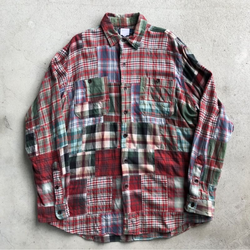 Poloパッチワークシャツ M | CUSTOM FEVER Poloパッチワークシャツ M | CUSTOM FEVER