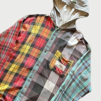 QUIKSILVER フード付き クレイジーパターン ネル