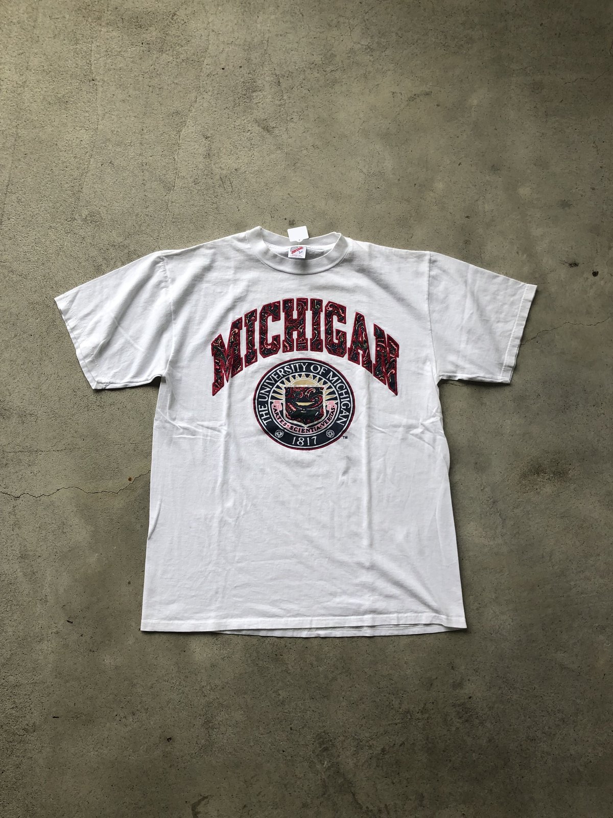 【90s】MICHIGAN STATE 三連 カレッジプリント 半袖 スウェット キッズ 古着 80s USA製 Champion 「MICHIGAN STATE」 カレッジ 2