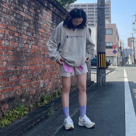 championハーフジップスウェット