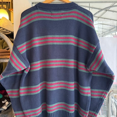 Eddie Bauer コットンボーダーニットセーター