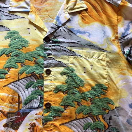 ocean pacific 和柄シャツ