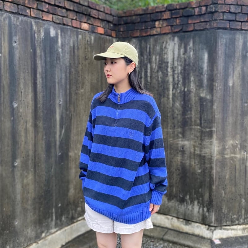CHAPS太ボーダーハーフジップニット | CUSTOM FEVER CHAPS太ボーダーハーフジップニット | CUSTOM FEVER