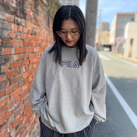 FILAロゴフリースプルオーバー