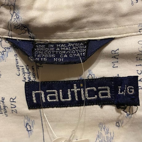 90s nautica 世界地図シャツ