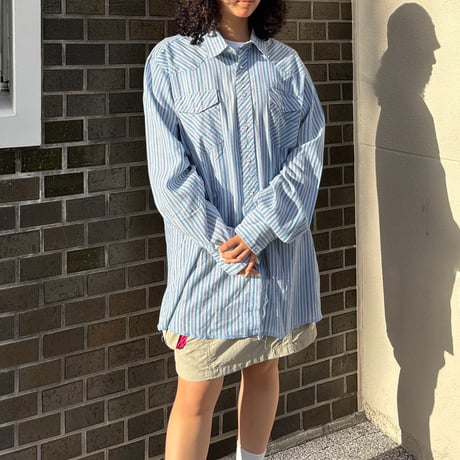 Wrangler ストライプウエスタンシャツ