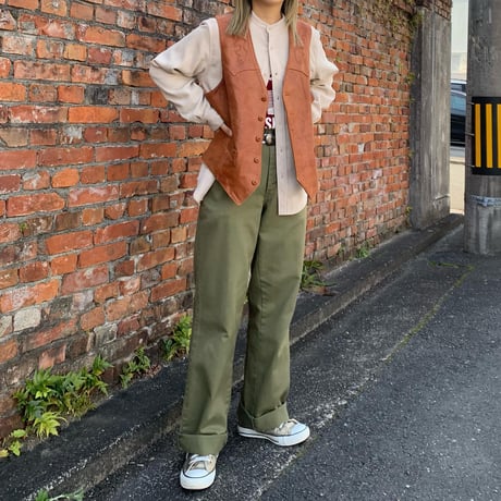 ウエスタンレザーベスト