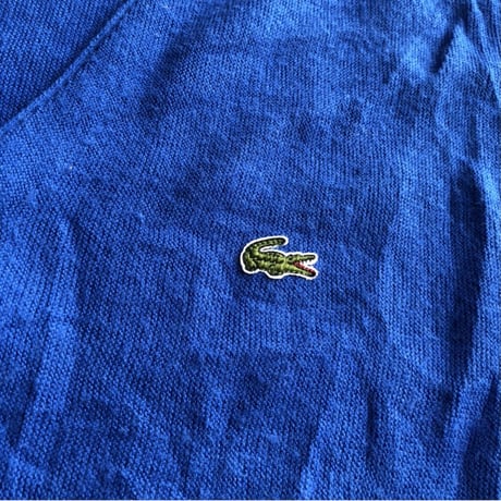 80's LACOSTEアクリルニットカーディガン