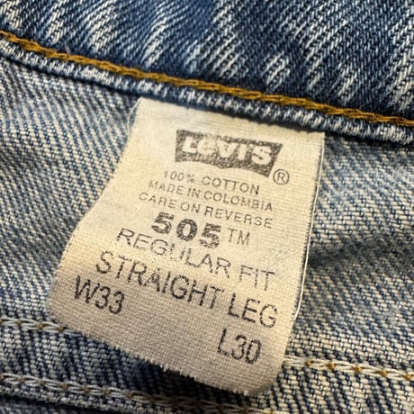 90年代Levi's505 W33×L30  クラッシュデニム