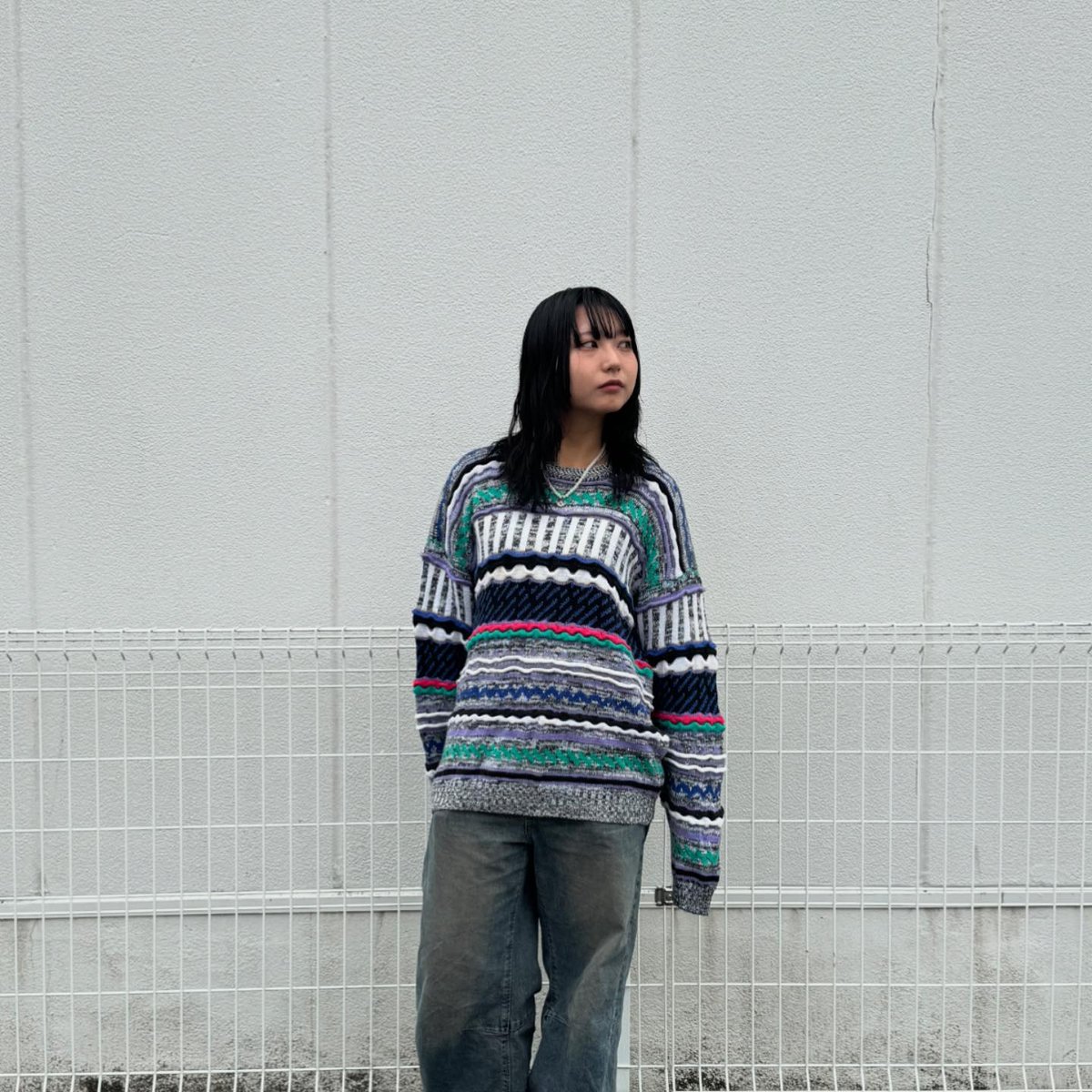 CONCRETE mix 3Dニットセーター | CUSTOM FEVER CONCRETE mix 3Dニットセーター | CUSTOM FEVER
