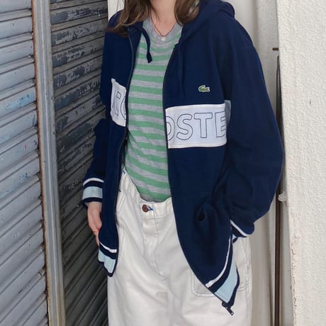 LACOSTE鹿子フーディジャージ