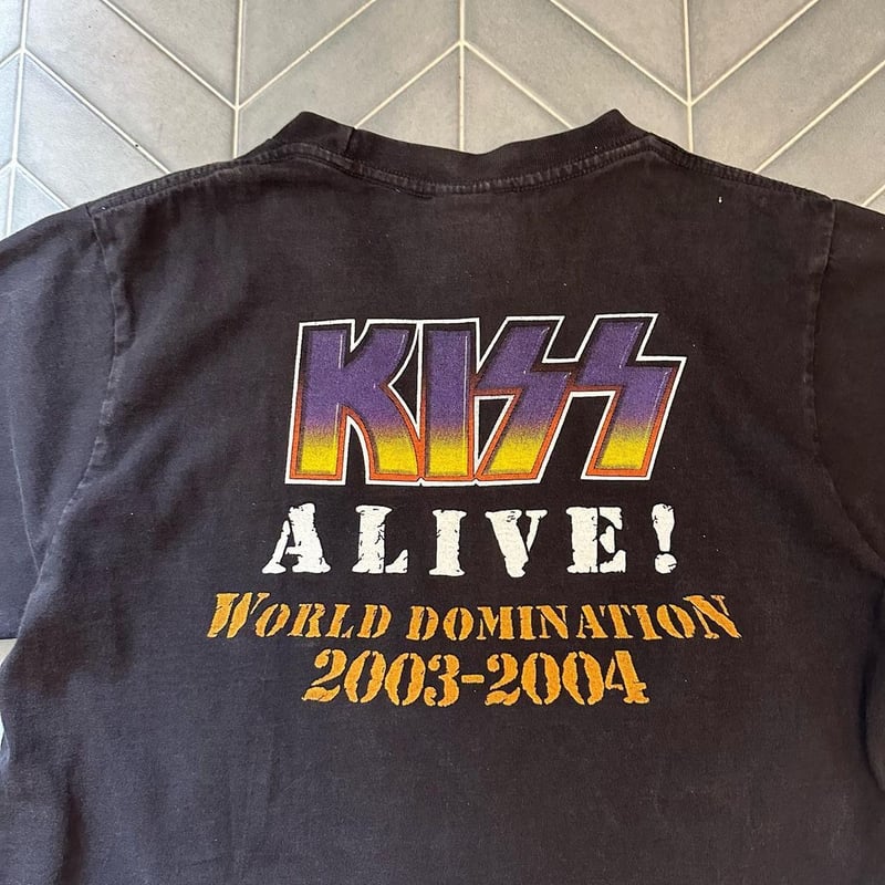 03-04年KISS世界征服両面Tシャツ🌏⚡️ | CUSTOM FEVER