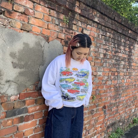 50's クラシックカープリントスウェット XL