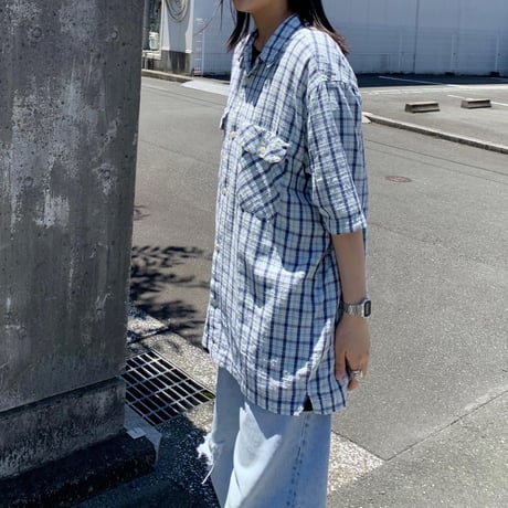 Woolrich開襟チェックシャツ