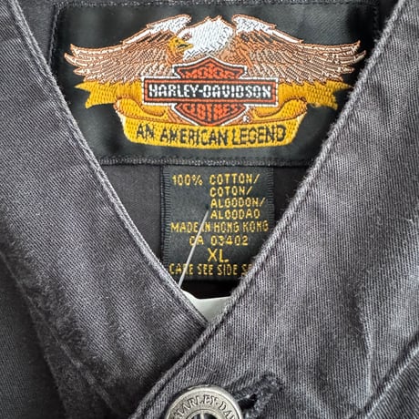 HARLEY DAVIDSON  バンドカラーシャツ
