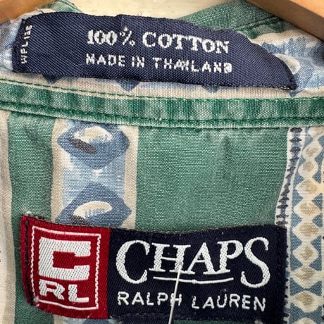 CHAPS総柄半袖シャツ  XL