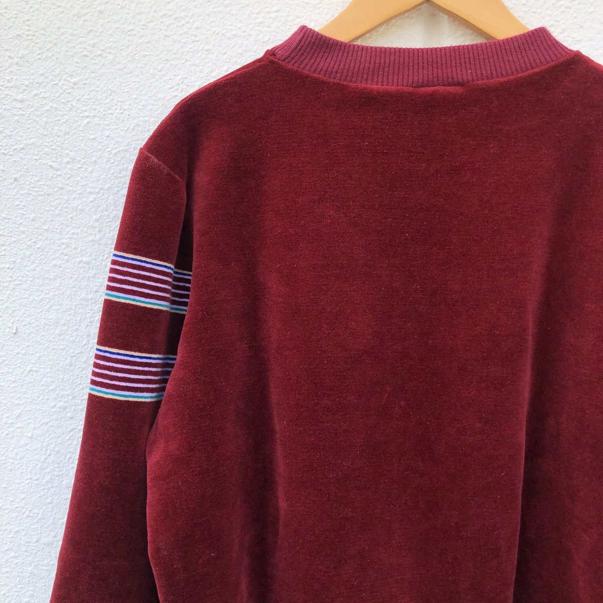 90s HANG TEN ベロアボーダースウェットシャツ 黒 デッドストック 90s HANG TEN ベロアボーダースウェットシャツ 黒 デッドストック