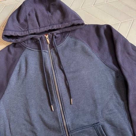 Russell ラグラン無地ジップパーカー