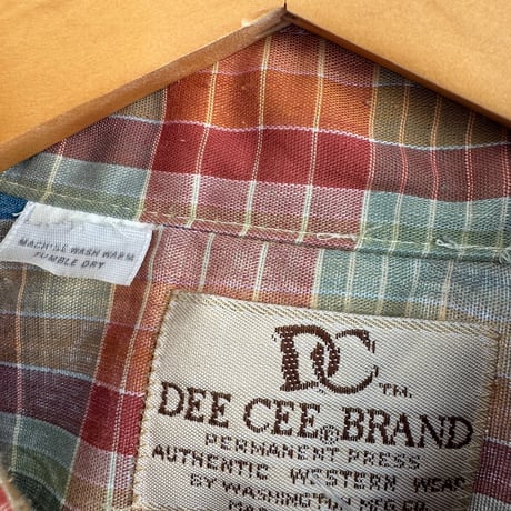 70's USA製DEE CEEウエスタンチェックシャツ