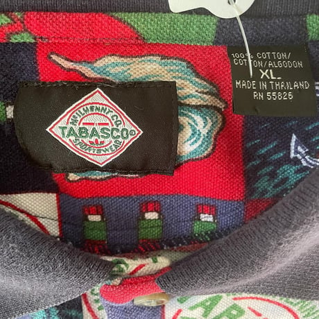 タバスコ総柄ポロシャツ