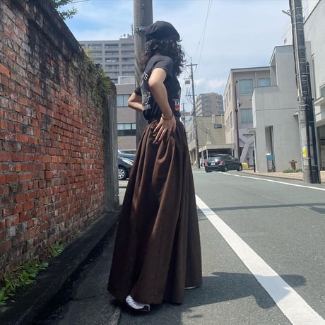 ギャザーマキシ丈スカート