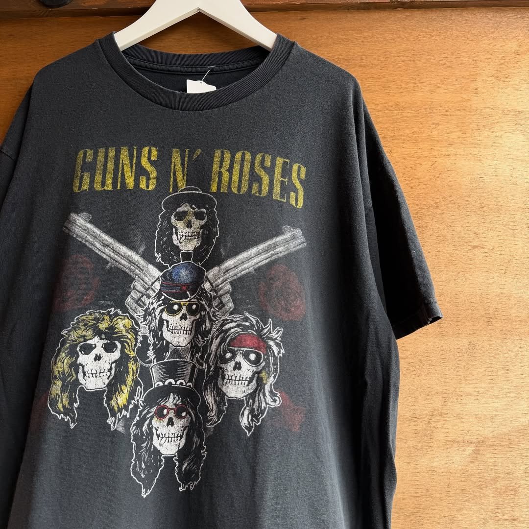 ◆Aelfric Eden◆Vintage スカル ローズプリント Tシャツ 送料込 org.jpg