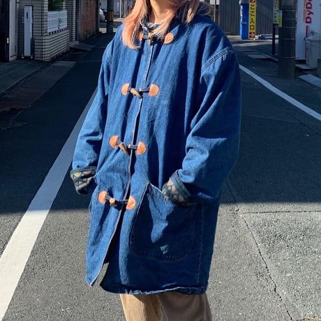 デニムダッフルコート