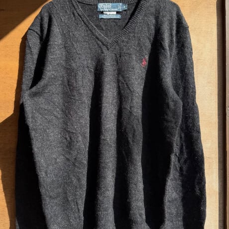 90s POLO Ｖネックウールセーター