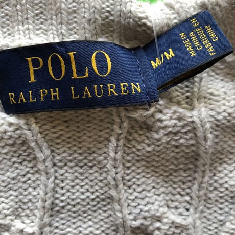 POLO ケーブルコットンニット
