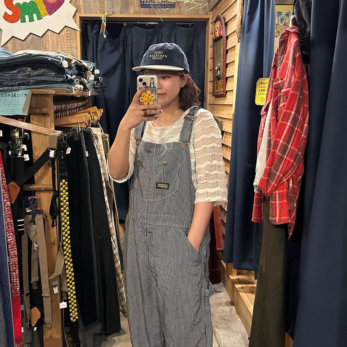 Sears TOUGHSKINS ヒッコリーストライプデニム リメイク