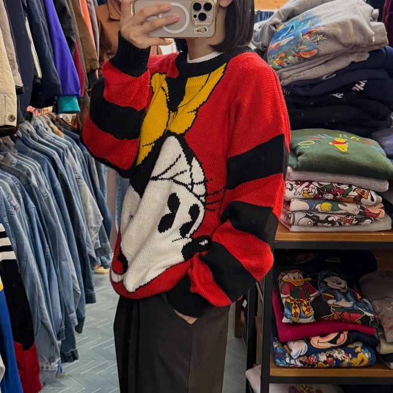 ミニーマウス 全面ニット | CUSTOM FEVER