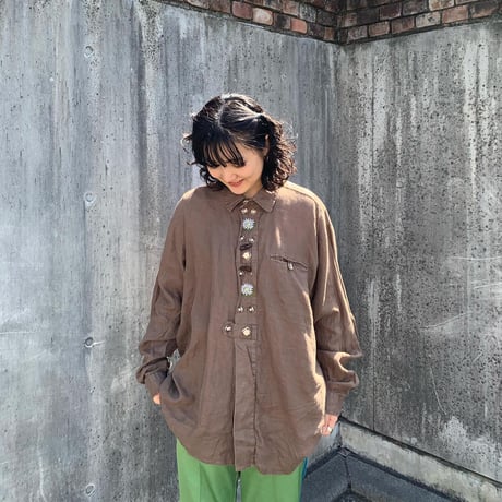 リネンチロリアンシャツ