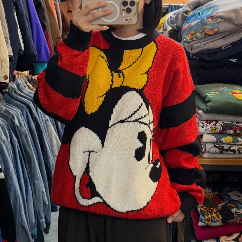 ミニーマウス 全面ニット | CUSTOM FEVER