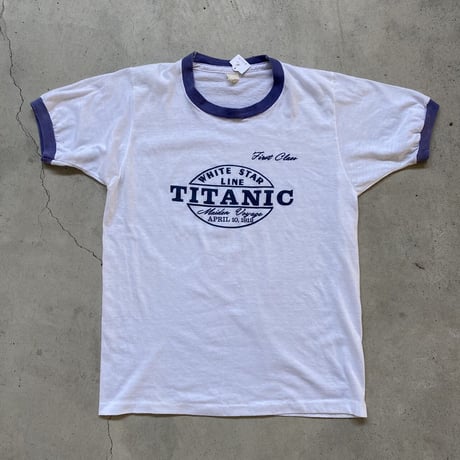 80年代〝TITANIC〟ビンテージリンガーTシャツ L