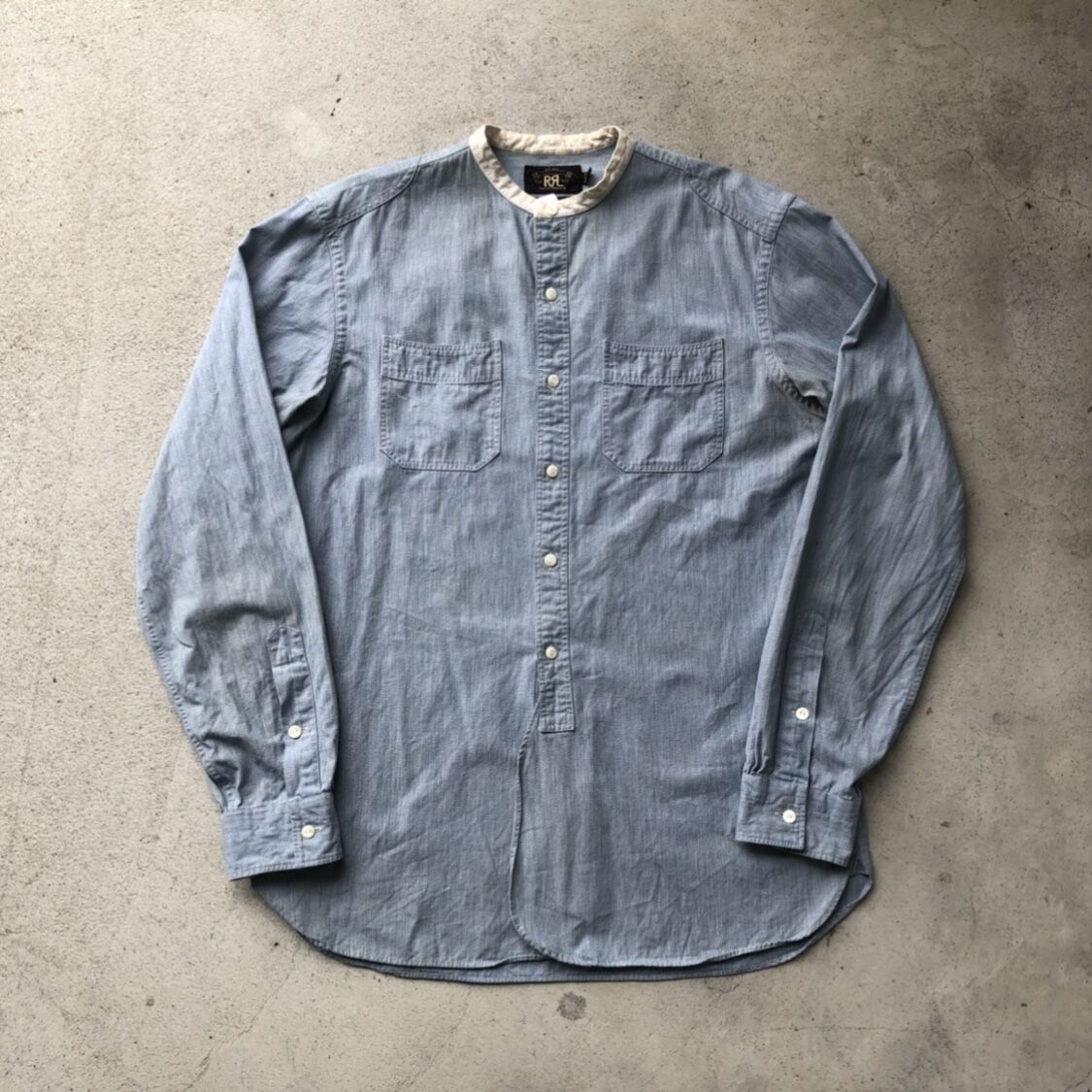 RRL〟 RALPH LAUREN バンドカラーシャツ M | CUSTOM FEVER RRL〟 RALPH LAUREN バンドカラーシャツ M | CUSTOM FEVER