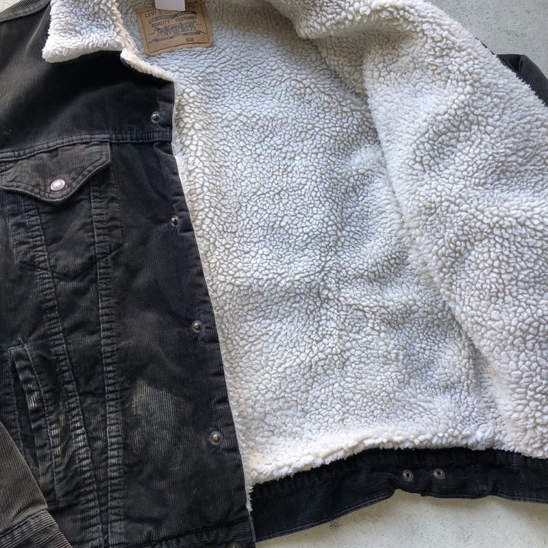 副業倶楽部　　　　USA製 Levi's コーデュロイ ボアジャケット 紺 Levi's リーバイス ボアジャケット コーデュロイ グレー Lサイズ