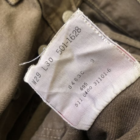 90'sUSA製 Levi's501  W29×L30 ブラウン