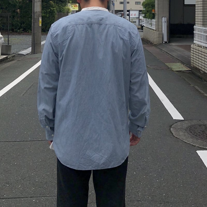 RRL〟 RALPH LAUREN バンドカラーシャツ M | CUSTOM FEVER