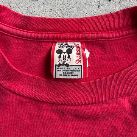 90s USA製 Disney ミッキー両面プリントTシャツ