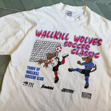 90s USA製 サッカープリントTシャツ