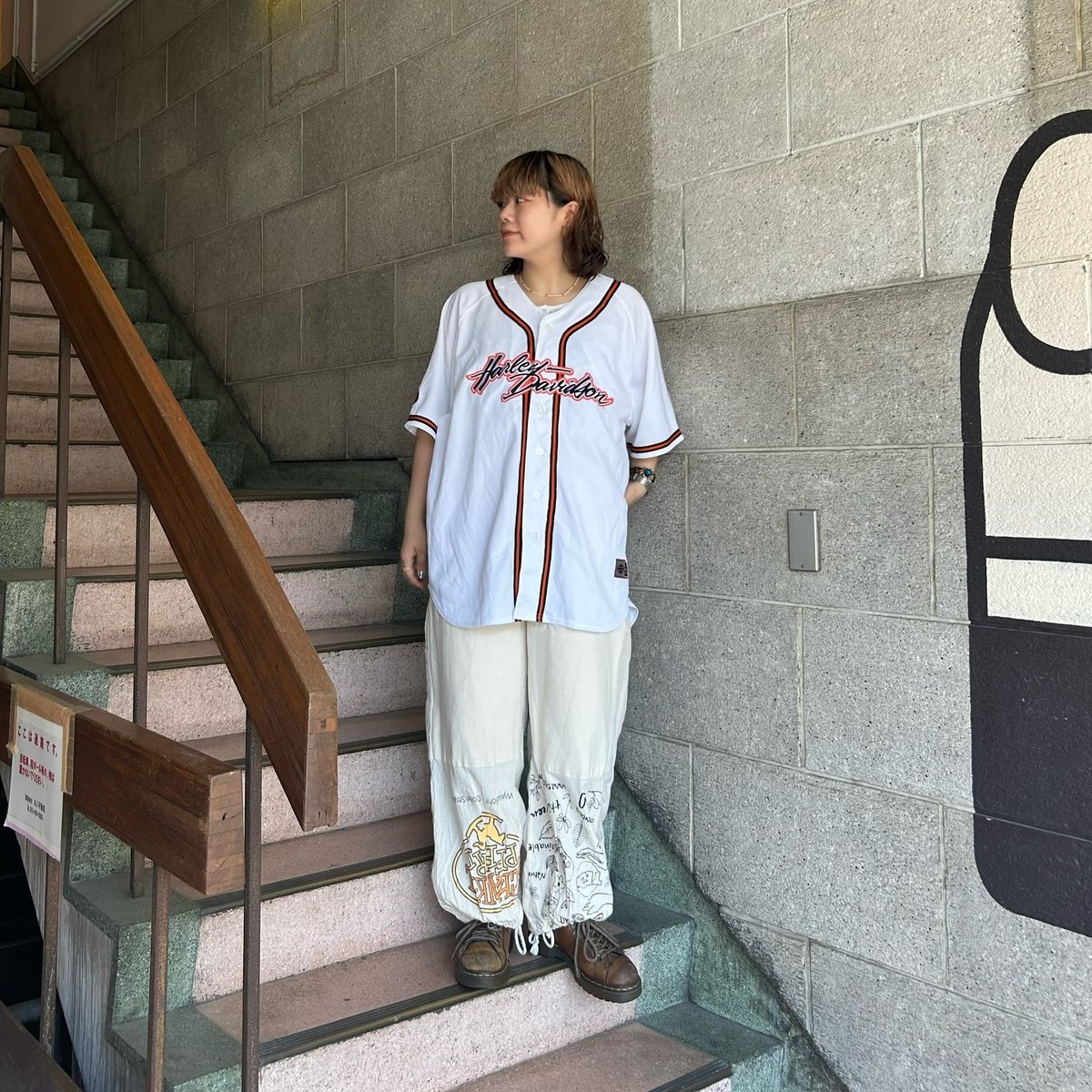 ハーレーダビッドソンベースボールシャツ、アメカジ、下北古着 ハーレーダビッドソンベースボールシャツ、アメカジ、下北古着