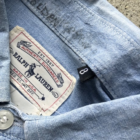 USA製 Ralph Lauren長袖シャンブレーシャツ