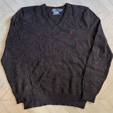90s POLO Ｖネックウールセーター