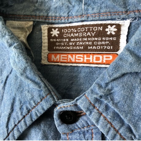 70年代 コットンシャンブレーシャツ