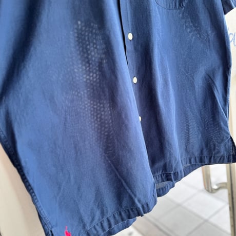 90's Ralph Lauren 半袖コットン無地シャツ 〝CALDWELL〟