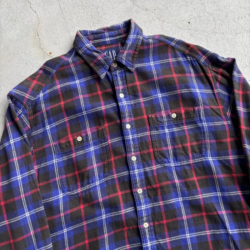 90s GAP チェック柄ライトネルシャツ | CUSTOM FEVER