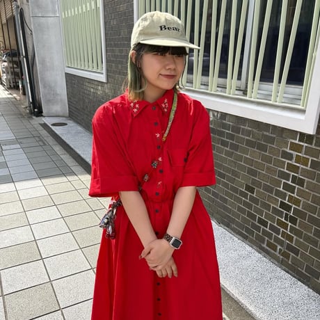 USA製 お花刺繍ワンピース