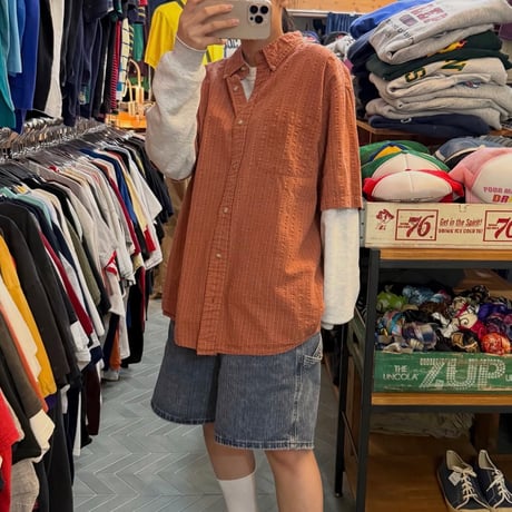 Eddie Bauer シアサッカーシャツ