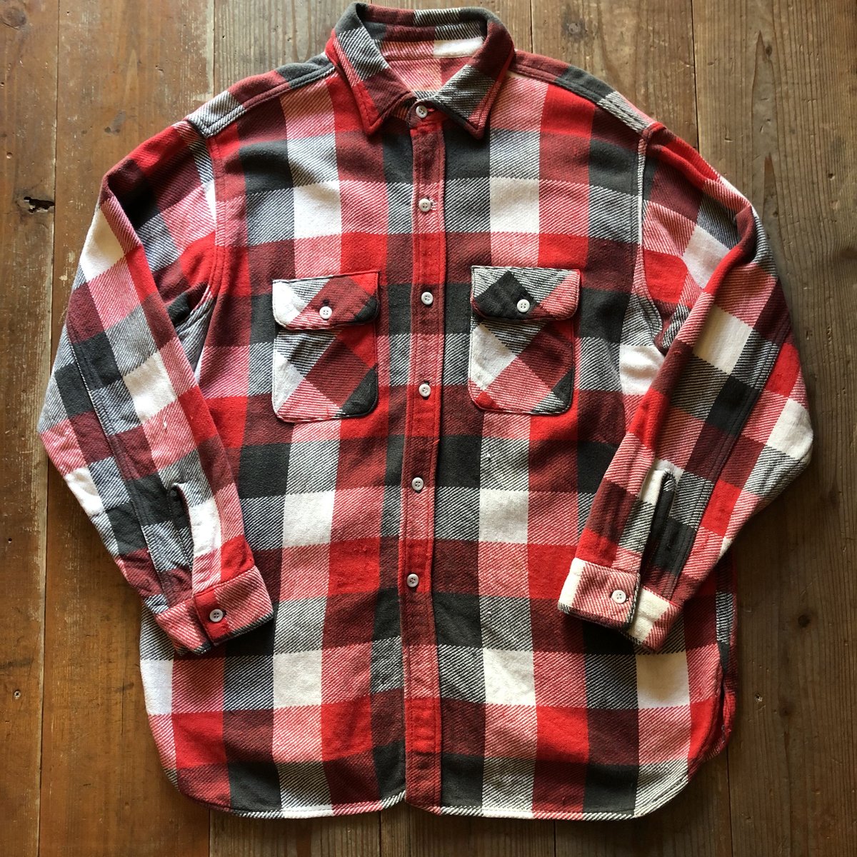 60s ヘビーネルシャツ マチ付き 16